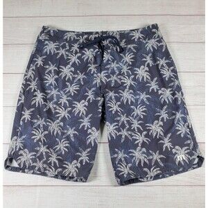 Travis Mathew Floral Board Shorts Men Size 34 Drawstrings Beach 9" Swim Pool